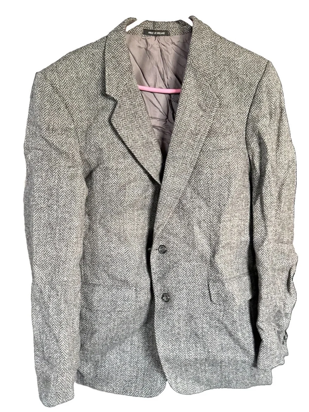 Kevin & Howlin Dublin VTG 70s 80s Donegal Tweed Blazer Jacket 38R Handwoven Wool